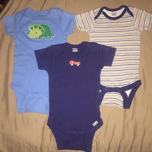 Lot of 3 Baby Boy Onesies